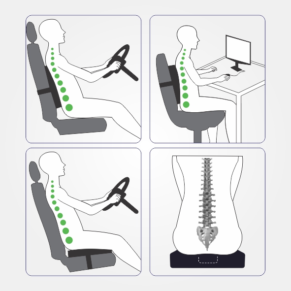 بالشتک دو کاره (پشتی، نشیمن) ضد حساسیت، ضد تعرق، با روکش نخی